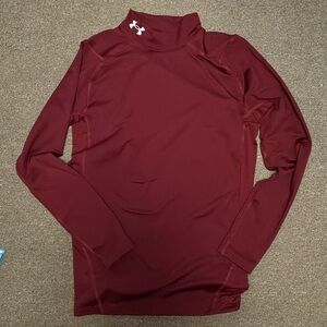 Under Armour Burgundy Coldgear Compression Long Sleeve Shirt